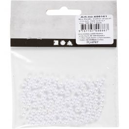 Perles de Cire, d 5 mm, diamètre intérieur 0,7 mm, nacré, 100 pièces/ 1 Pq. [HOB-698161]