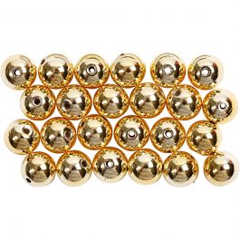 Perles de Cire, d 8 mm, diamètre intérieur 1 mm, or, 50 pièces/ 1 Pq. [HOB-698221]