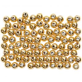 Perles de Cire, d 4 mm, diamètre intérieur 0,7 mm, or, 150 pièces/ 1 Pq. [HOB-698321]