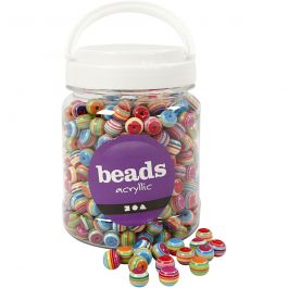 Perles Multi Mix, d 12 mm, diamètre intérieur 1,5 mm, 510 gr, 700 ml/ 1 boîte [HOB-69984]