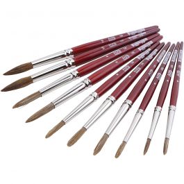 Aquarellpinsel, 10 Stk/ 1 Pck [HOB-662012]
