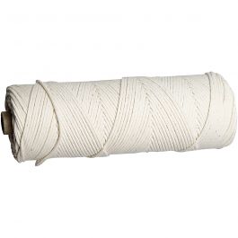 Mèche pour feuilles de cire d’abeilles, À utiliser avec des bougies faites en feuilles de cire d’abeille, dim. 3, ép. 2-3 mm, 100 gr, 80 m/ 1 rouleau [HOB-73382]