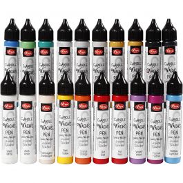 Stylos à bougies, ass. de couleurs, 20x28 ml/ 1 Pq. [HOB-73510]
