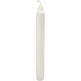 Bougies longues, H : 20 cm, d 23 mm, blanc, 30 pièces/ 1 Pq. [HOB-73632]