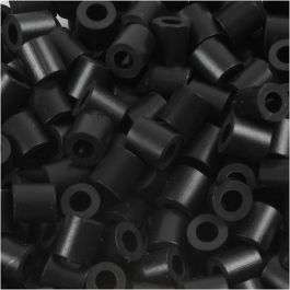 Bügelperlen, Größe 5x5 mm, Lochgröße 2,5 mm, medium, Schwarz (32220), 1100 Stk/ 1 Pck [HOB-751010]