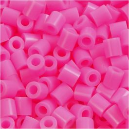 Perles à repasser, dim. 5x5 mm, diamètre intérieur 2,5 mm, medium, rose (32222), 6000pièces/ 1 Pq. [HOB-751021]