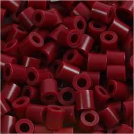 Bügelperlen, Größe 5x5 mm, Lochgröße 2,5 mm, medium, Weinrot (32239), 1100 Stk/ 1 Pck [HOB-751040]