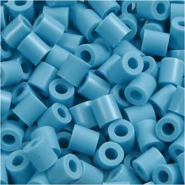 Bügelperlen, Größe 5x5 mm, Lochgröße 2,5 mm, medium, Türkis (32256), 1100 Stk/ 1 Pck [HOB-751100]