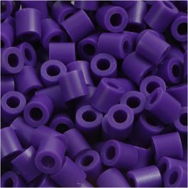 Perles à repasser, dim. 5x5 mm, diamètre intérieur 2,5 mm, medium, violet foncé (32234), 6000 pièces/ 1 Pq. [HOB-751111]