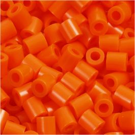 Bügelperlen, Größe 5x5 mm, Lochgröße 2,5 mm, medium, Orange (32233), 1100 Stk/ 1 Pck [HOB-751130]