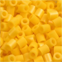 Bügelperlen, Größe 5x5 mm, Lochgröße 2,5 mm, medium, Gelb (32227), 1100 Stk/ 1 Pck [HOB-751140]