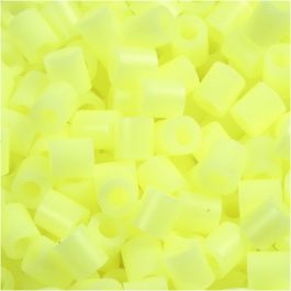 Perles à repasser, dim. 5x5 mm, diamètre intérieur 2,5 mm, medium, jaune pastel (32244), 1100 pièces/ 1 Pq. [HOB-751160]