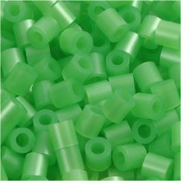 Bügelperlen, Größe 5x5 mm, Lochgröße 2,5 mm, medium, Perlmuttgrün (32240), 1100 Stk/ 1 Pck [HOB-751220]