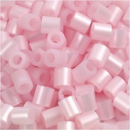 Bügelperlen, Größe 5x5 mm, Lochgröße 2,5 mm, medium, Perlmuttrosa (32259), 1100 Stk/ 1 Pck [HOB-751260]
