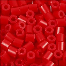 Bügelperlen, Größe 5x5 mm, Lochgröße 2,5 mm, medium, Rot (32231), 1100 Stk/ 1 Pck [HOB-751310]