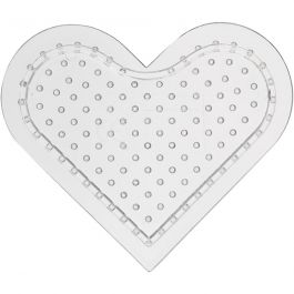 Plaque à picots, petit coeur, dim. 7 cm, medium, 10 pièces/ 1 Pq. [HOB-753081]