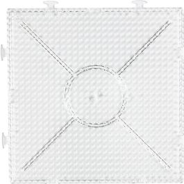 Steckplatte, Großes Quadrat, Größe 15x15 cm, medium, Transparent, 1 Stk [HOB-75310]