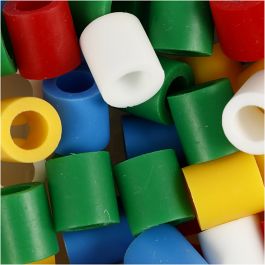 Bügelperlen, Größe 10x10 mm, Lochgröße 5,5 mm, JUMBO, Standard-Farben, 1000 sort./ 1 Pck [HOB-753510]