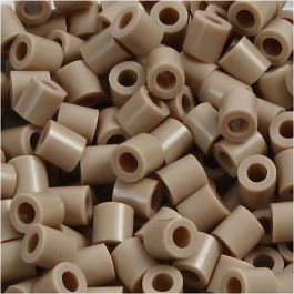 Fotoperlen, Größe 5x5 mm, Lochgröße 2,5 mm, medium, Beige (6), 6000 Stk/ 1 Pck [HOB-75506]