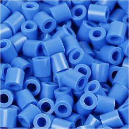 Fotoperlen, Größe 5x5 mm, Lochgröße 2,5 mm, medium, Blau (17), 6000 Stk/ 1 Pck [HOB-75517]