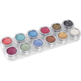 Palette de maquillage pour visage à base d'eau, couleurs nacrées, 12x2.50 ml/ 1 pièce [HOB-77060]