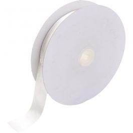 Ruban de satin, L : 25 mm, blanc, 50 m/ 1 rouleau [HOB-778901]