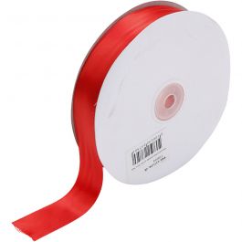 Ruban de satin, L : 25 mm, rouge, 50 m/ 1 rouleau [HOB-778934]