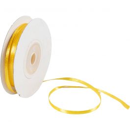 Ruban de satin, L : 3 mm, sun yellow, 30 m/ 1 rouleau [HOB-780014]