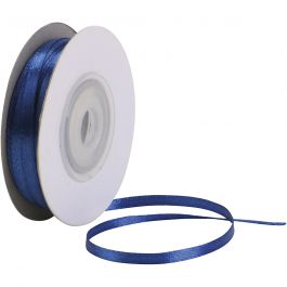 Ruban de satin, L : 3 mm, bleu roi, 30 m/ 1 rouleau [HOB-780054]