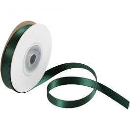 Ruban de satin, L : 10 mm, vert, 10 m/ 1 rouleau [HOB-780164]