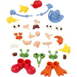 Parties du corps, dim. 0,8-6,8 cm, ass. de couleurs, 26 pièces/ 1 Pq. [HOB-78267]