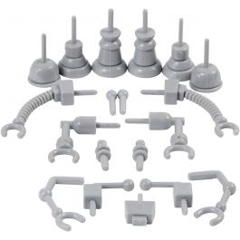 Parties de robot, dim. 0,5-6 cm, gris, 19 pièces/ 1 Pq. [HOB-78277]