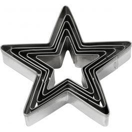 Emporte-pièces, étoile, dim. 8 cm, 5 pièces/ 1 Pq. [HOB-782881]