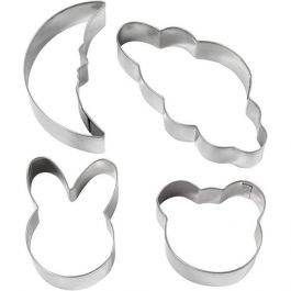 Emporte-pièces, nuage, lièvre, ours, coccinelle, H: 10 cm, 4 pièce/ 1 Pq. [HOB782888]