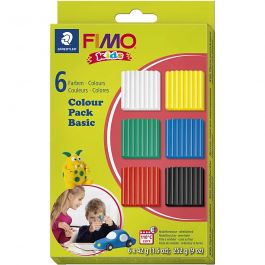 FIMO® Kids Clay, Standard-Farben, 6x42 g/ 1 Pck [HOB-78536]