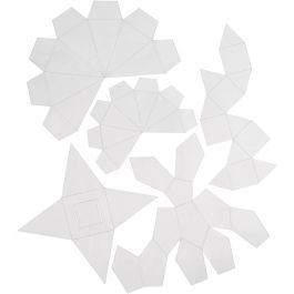 Moules sur feuilles , Formes géométriques, H : 6-13 cm, transparent, 5 pièces/ 1 Pq. [HOB-78644]