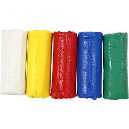 Knetmasse, H 9,5 cm, Sortierte Farben, 5x80 g/ 1 Pck [HOB-78690]