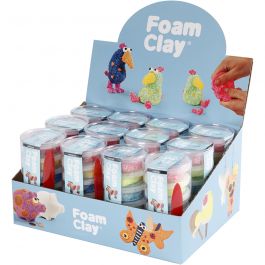 Foam Clay®, couleurs scintillantes, couleurs métalliques, 12 set/ 1 Pq. [HOB-78720]