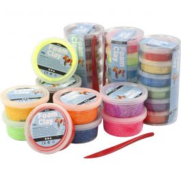 Foam Clay® , Glitter, Sortierte Farben, 28 Dose/ 1 Pck [HOB-78816]