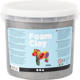 Foam Clay®, Métallisé, argent, 560 gr/ 1 seau [HOB-78847]