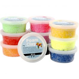 Foam Clay® , Sortierte Farben, 10x35 g/ 1 Pck [HOB-78930]