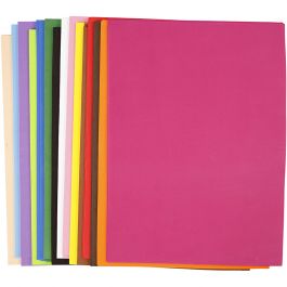 Feuille De Mousse EVA, A3, feuille 297x420 mm, ép. 2 mm, ass. de couleurs, 30 flles ass./ 1 Pq. [HOB-79004]