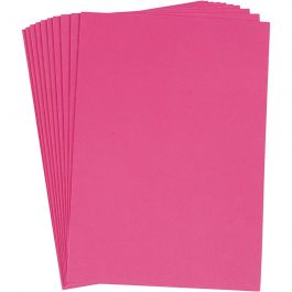 Feuille De Mousse EVA, A4, feuille 210x297 mm, ép. 2 mm, rose, 10 flles/ 1 Pq. [HOB-79042]
