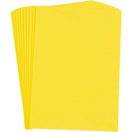 Feuille De Mousse EVA, A4, feuille 210x297 mm, ép. 2 mm, jaune, 10 flles/ 1 Pq. [HOB-79043]