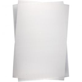 Feuilles de plastique thermorétractable, feuille 20x30 cm, ép. 0,3 mm, transparent mat, 100 flles/ 1 Pq. [HOB-79088]