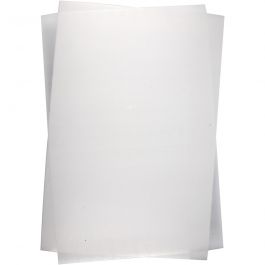 Plastikschrumpfplatten, Blatt 20x30 cm, Dicke 0,3 mm, Mattweiß, 10 Bl./ 1 Pck [HOB-79090]
