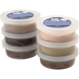 Silk Clay®, Couleurs peau, 6x14 gr/ 1 Pq. [HOB-79142]