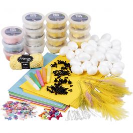 Set créatif avec de la pâte Silk Clay, 1 set [HOB-79156]