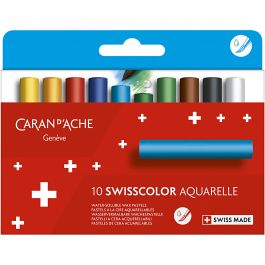Caran d'Ache Néocolor 2, ass. de couleurs, Junior, L: 5 cm, 10 pièce/ 1 Pq. [HOB-427010]