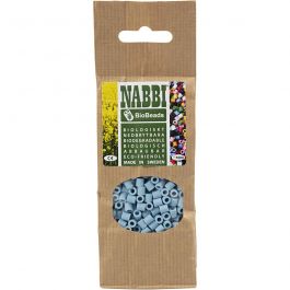 Les Perles NABBI BioBeads, dim. 5x5 mm, diamètre intérieur 2,5 mm, medium, vert pastel, 1000 pièces/ 1 Pq. [HOB-9067650]